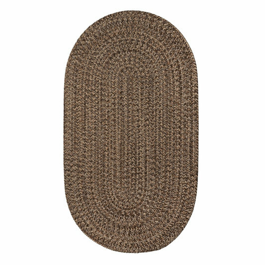 Plow & Hearth Indoor/Outdoor Oval Pine Creek Braided Polypropylene Rug, 2'7" x 9' Ru