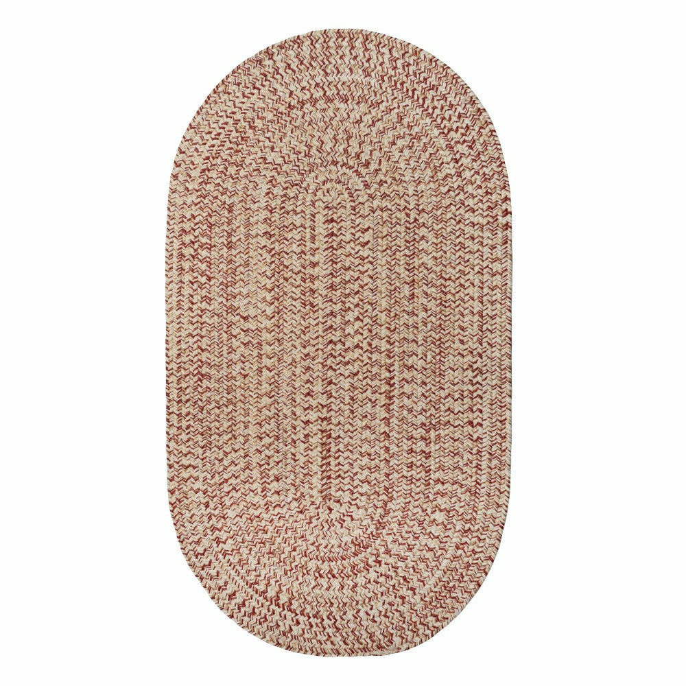 Plow & Hearth Indoor/Outdoor Oval Pine Creek Braided Polypropylene Rug, 2'7" x 9' Ru