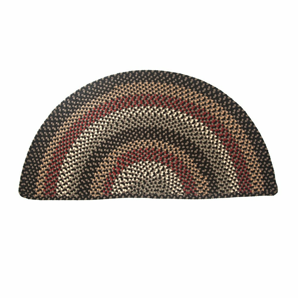 Plow & Hearth Braided Polypro Roanoke Half Round Rug , 2' x 4'