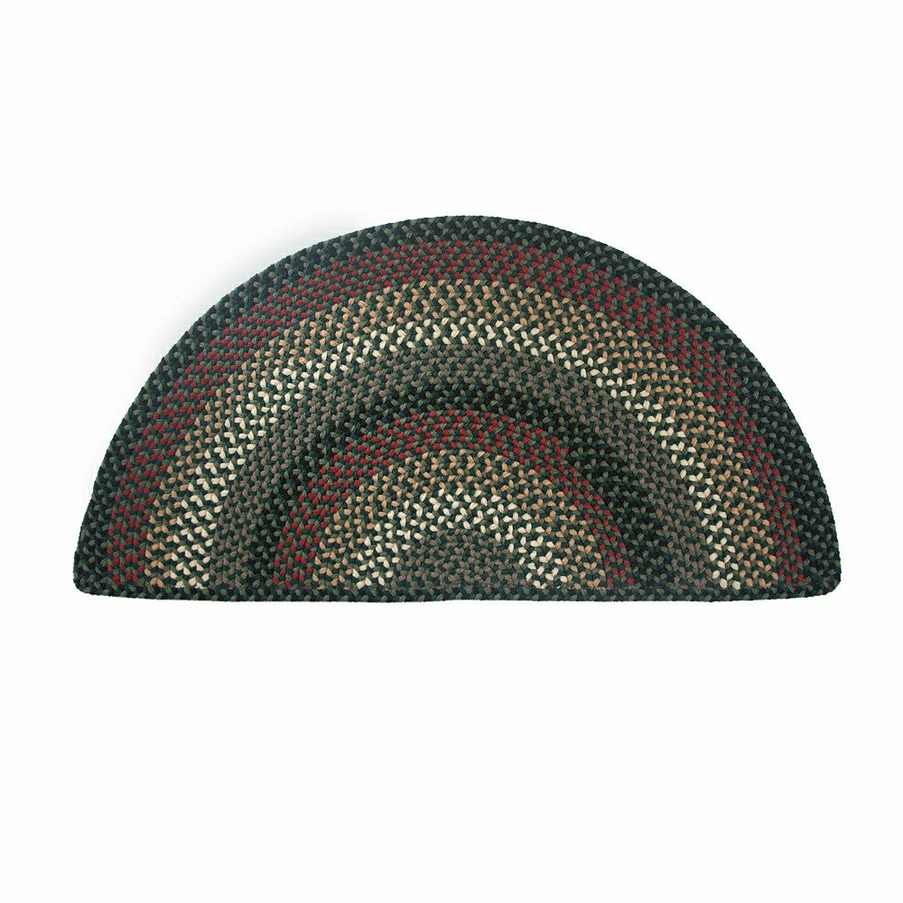 Plow & Hearth Braided Polypro Roanoke Half Round Rug , 2' x 4'