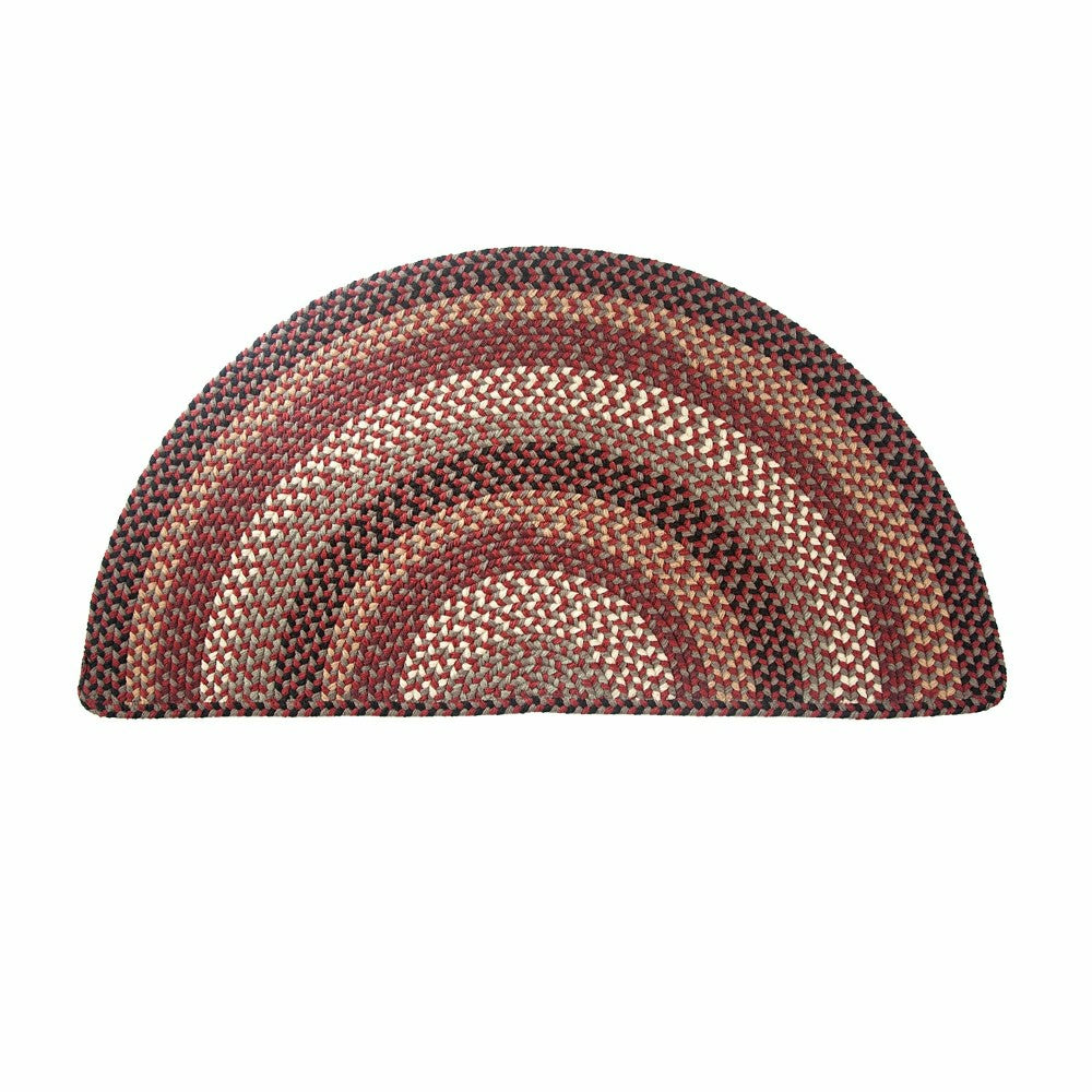 Plow & Hearth Braided Polypro Roanoke Half Round Rug , 2' x 4'