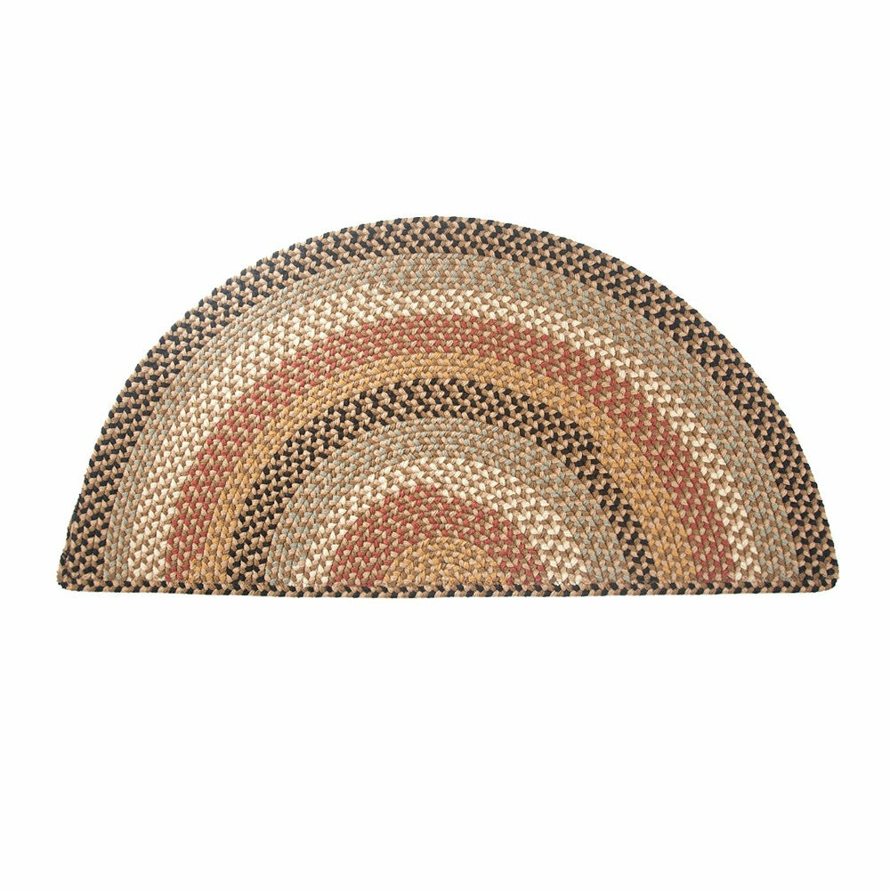 Plow & Hearth Braided Polypro Roanoke Half Round Rug , 2' x 4'