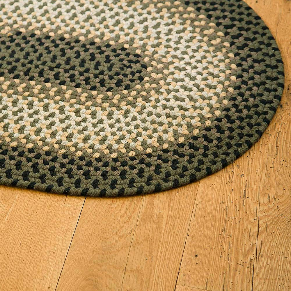 Plow & Hearth USA-Made Wool Braided Virginia Rug, 2' x 3'