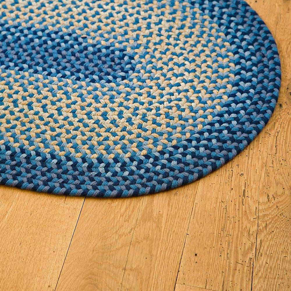 Plow & Hearth USA-Made Wool Braided Virginia Rug, 2' x 3'