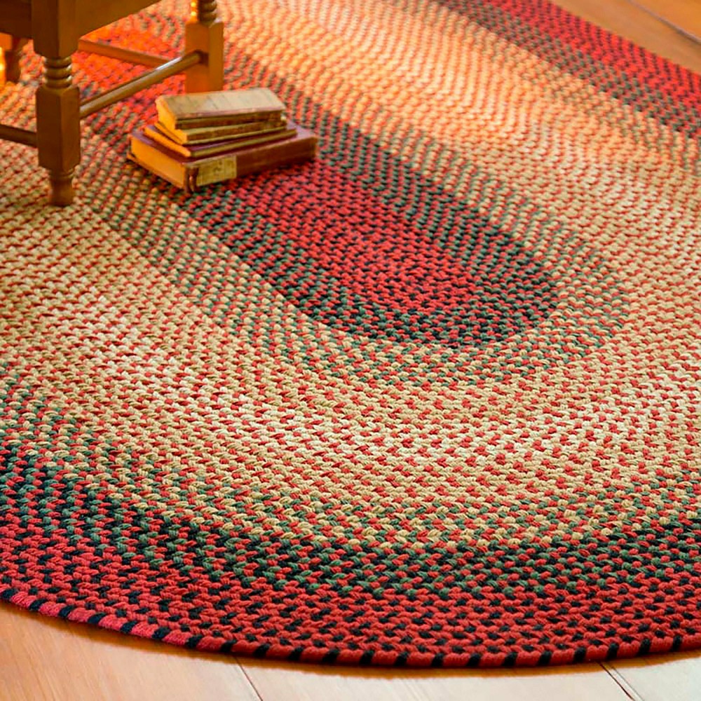 Plow & Hearth USA-Made Wool Braided Virginia Rug, 2' x 3'