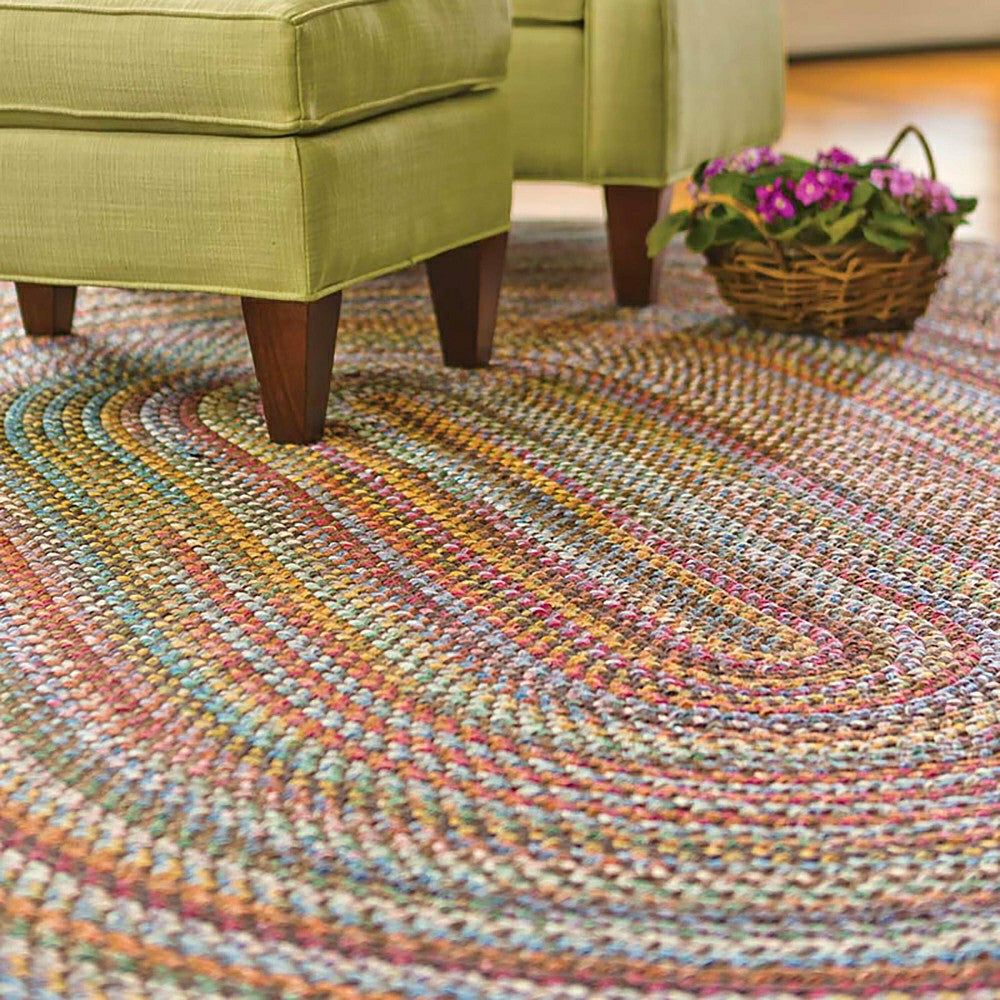 Plow & Hearth Blue Ridge Wool Braided Rug, 3' x 5'