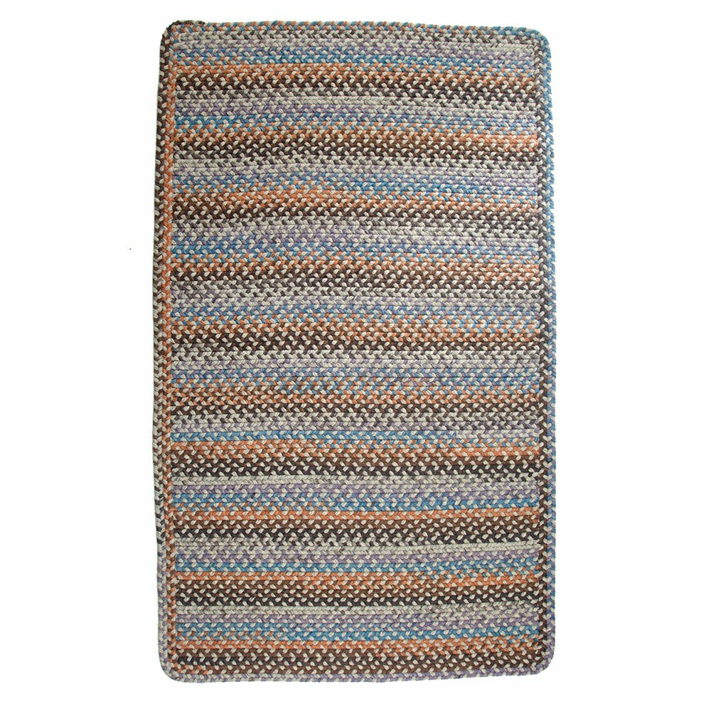 Plow & Hearth Blue Ridge Rectangle Wool Braided Rug, 5' x 8'
