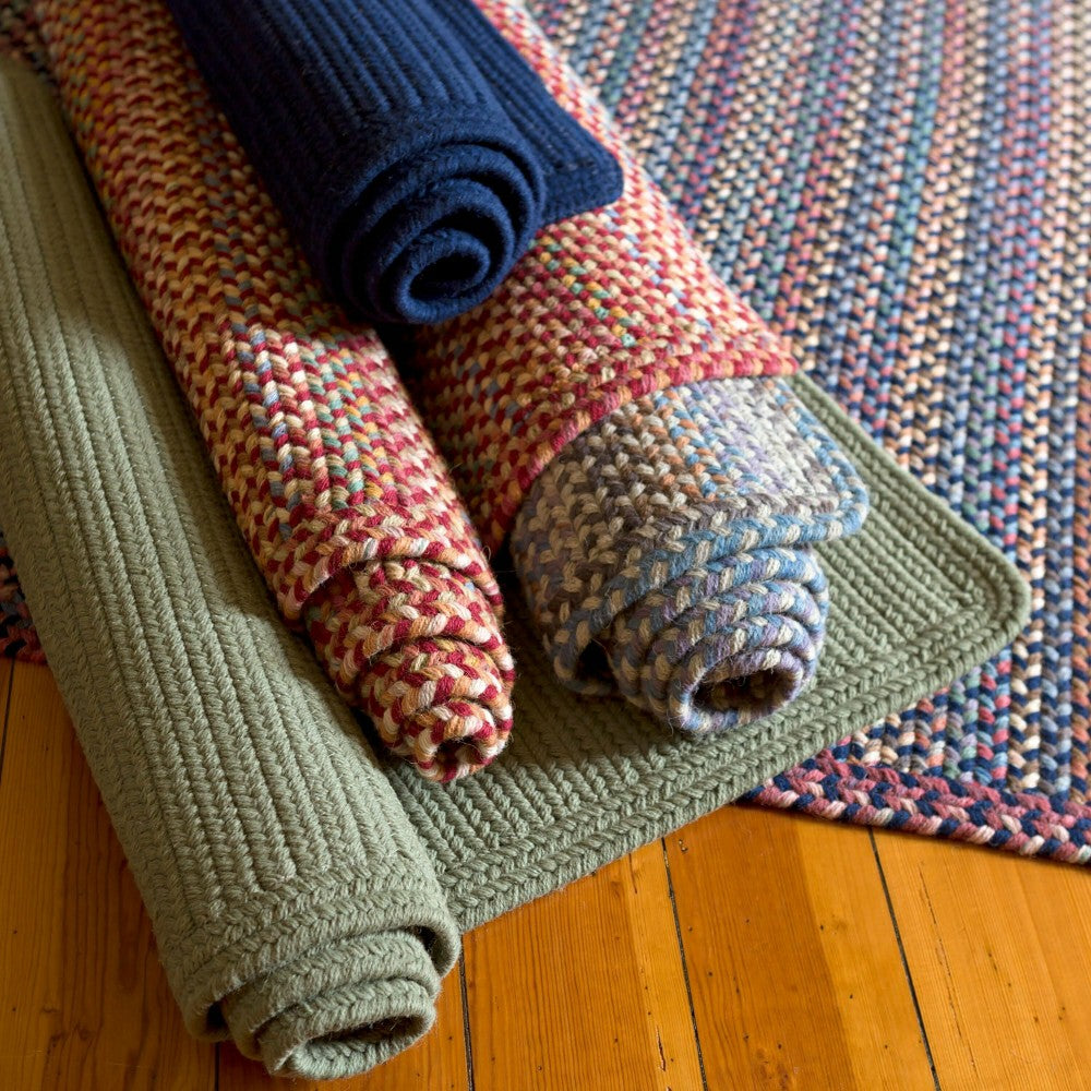 Plow & Hearth Blue Ridge Rectangle Wool Braided Rug, 5' x 8'
