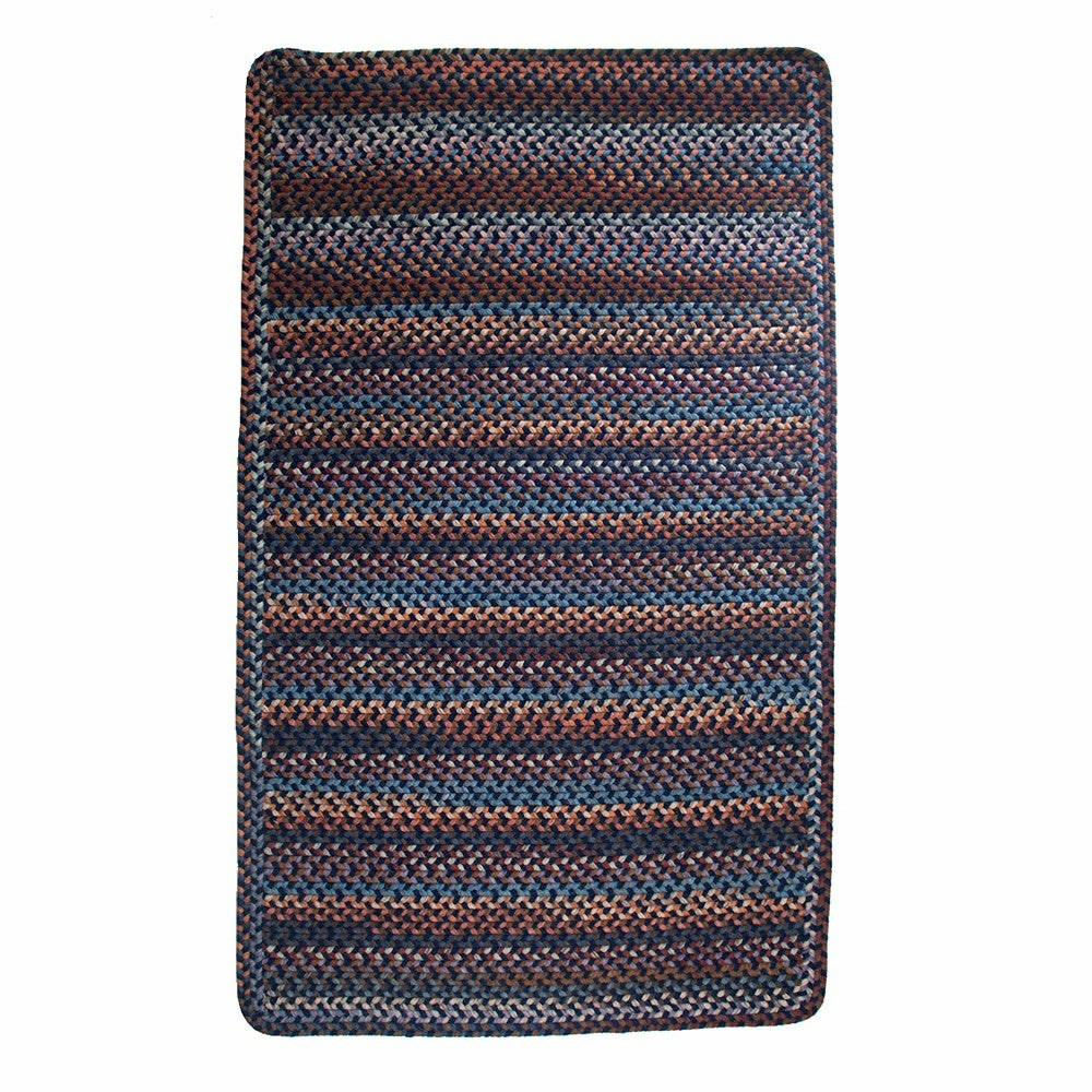 Plow & Hearth Blue Ridge Rectangle Wool Braided Rug, 5' x 8'