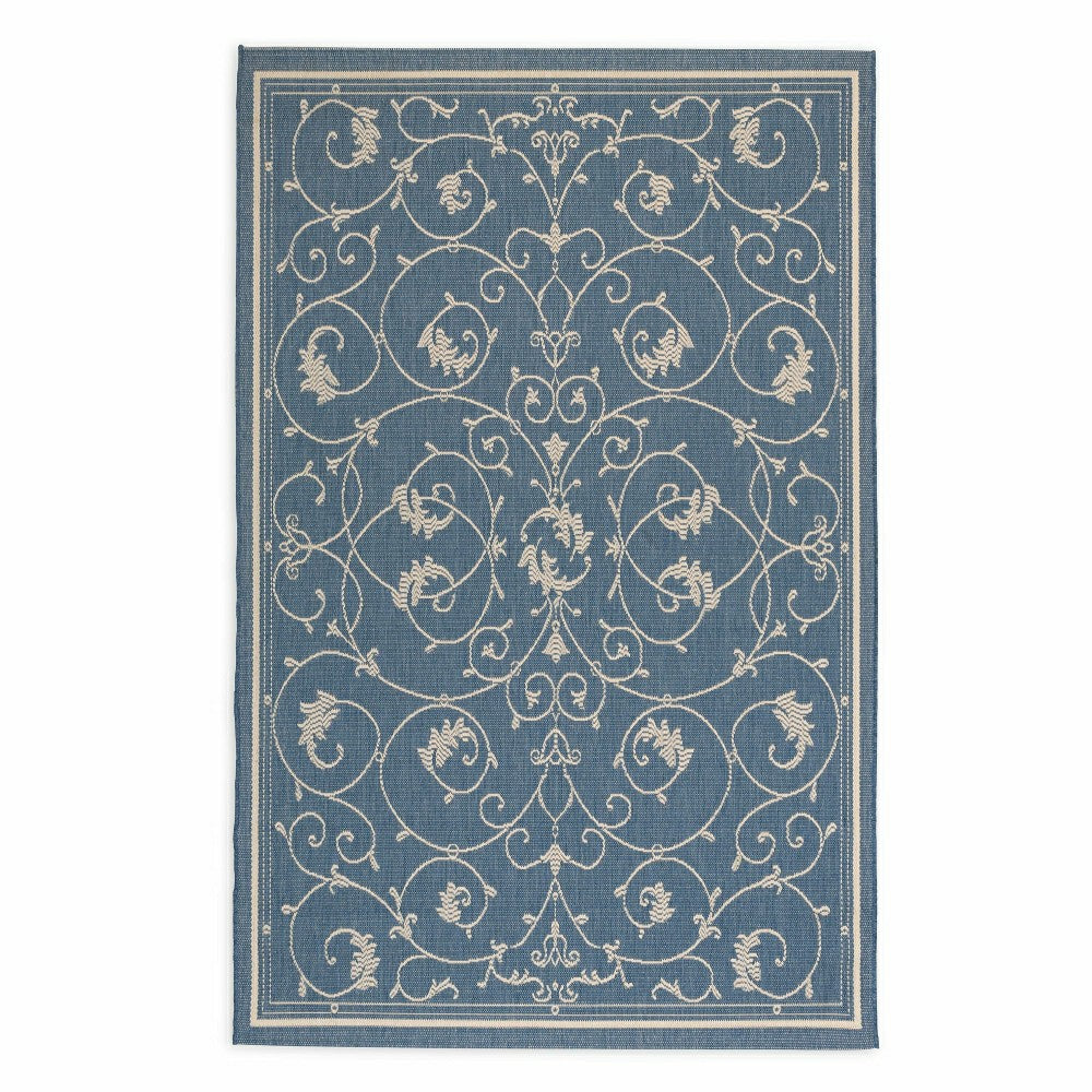 Plow & Hearth Veranda Scroll Indoor/Outdoor Rug, 5'3" x 7'6"