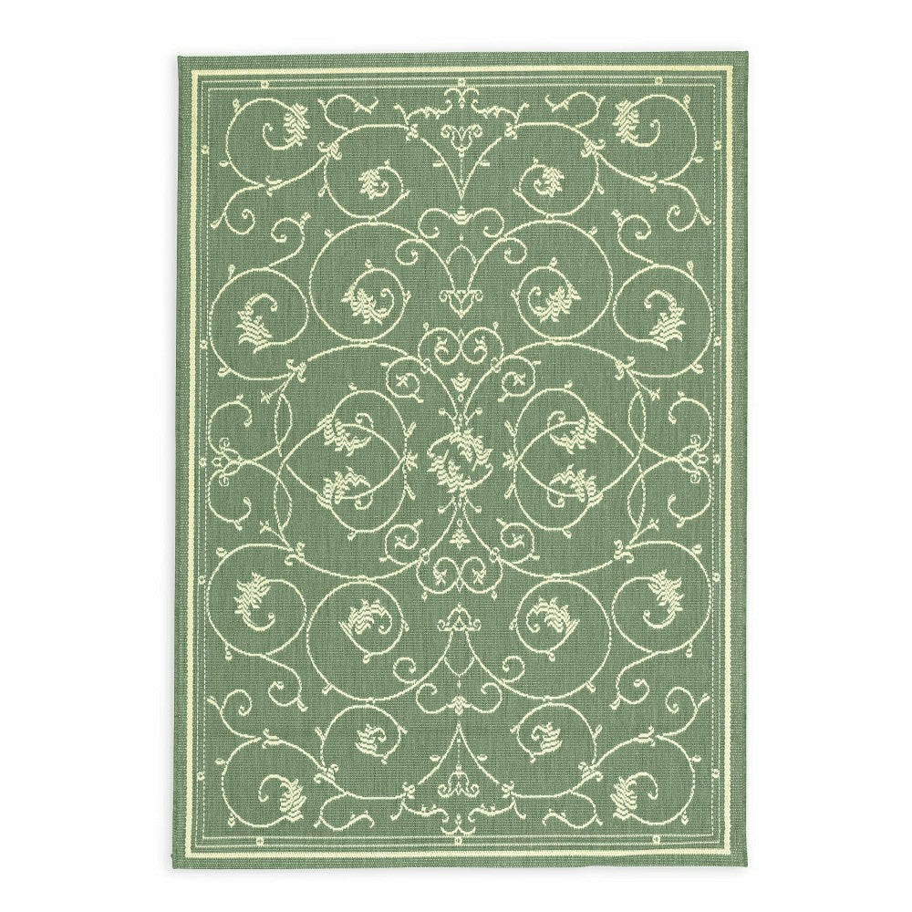 Plow & Hearth Veranda Scroll Indoor/Outdoor Rug, 5'3" x 7'6"