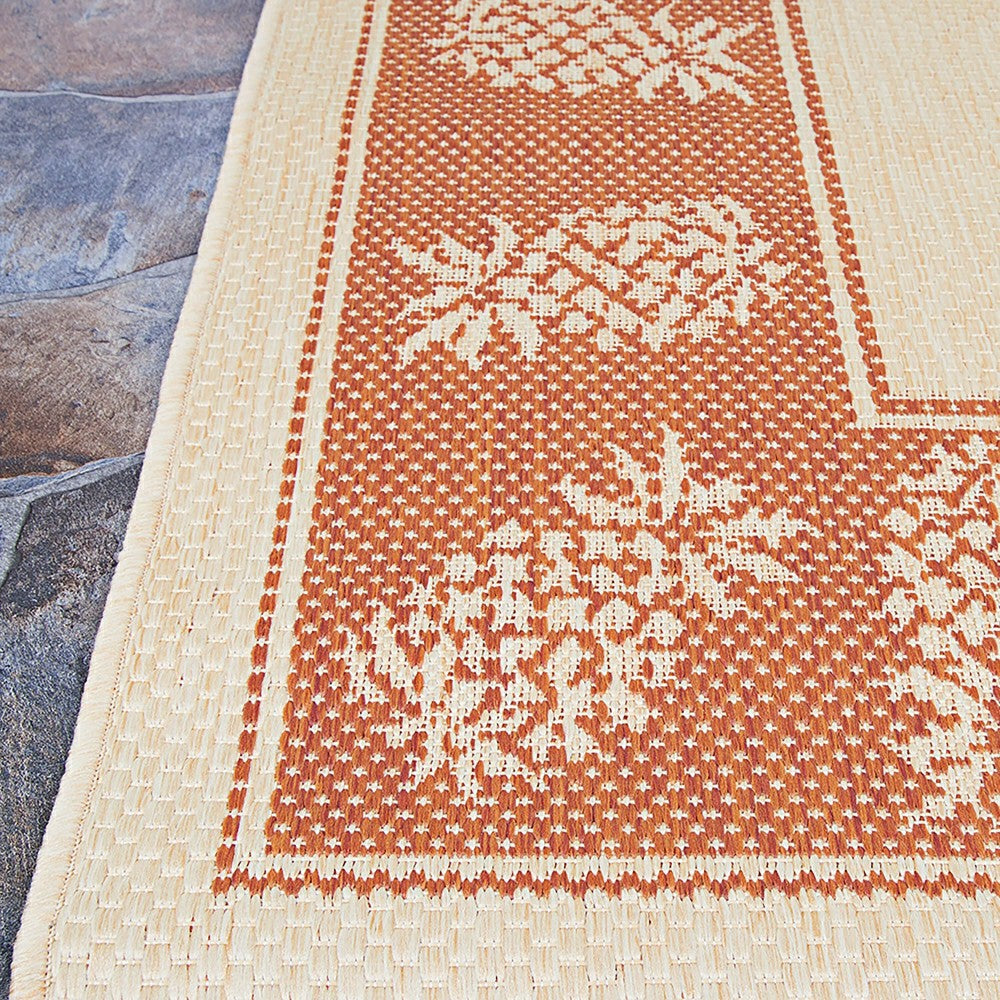 Plow & Hearth Veranda Border Indoor/Outdoor Rug, 2' x 3'7"