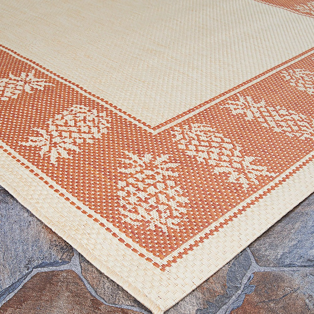 Plow & Hearth Veranda Border Indoor/Outdoor Rug, 2' x 3'7"