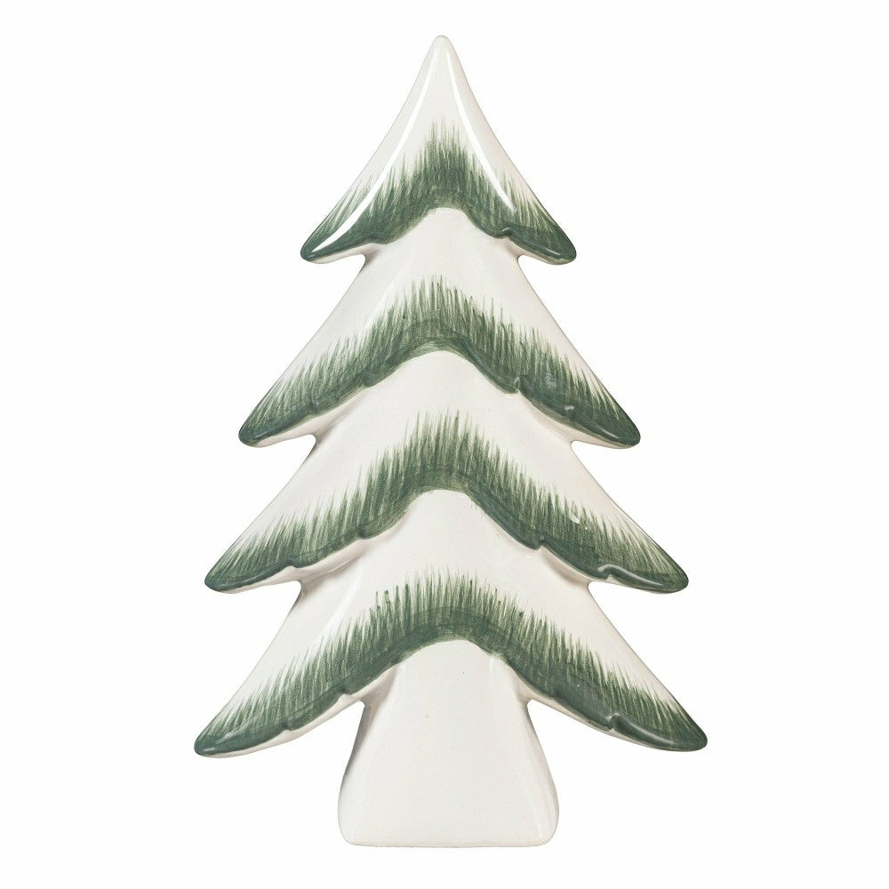 Plow & Hearth Shades of Emerald Table Décor Ceramic Tree, Set of 2