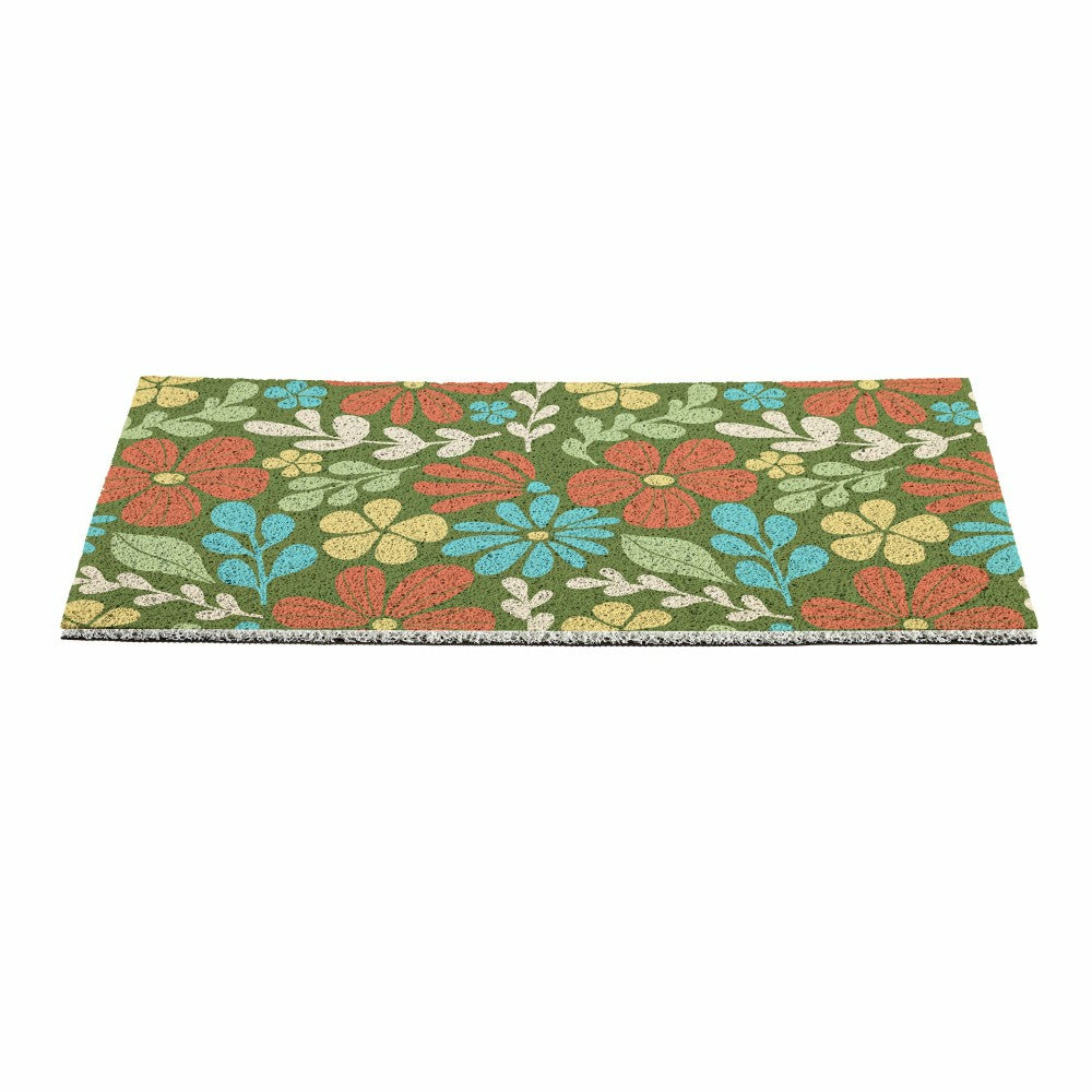 Plow & Hearth EG Studio Home Coordinates Wildflowers PVC Mat 28x16