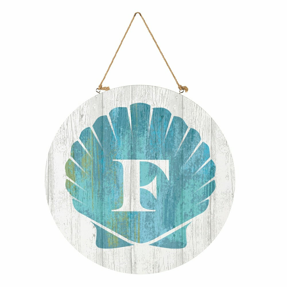 Plow & Hearth Coastal Door Décor Shell Monogram 18" F