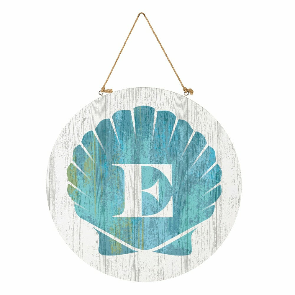 Plow & Hearth Coastal Door Décor Shell Monogram 18" E