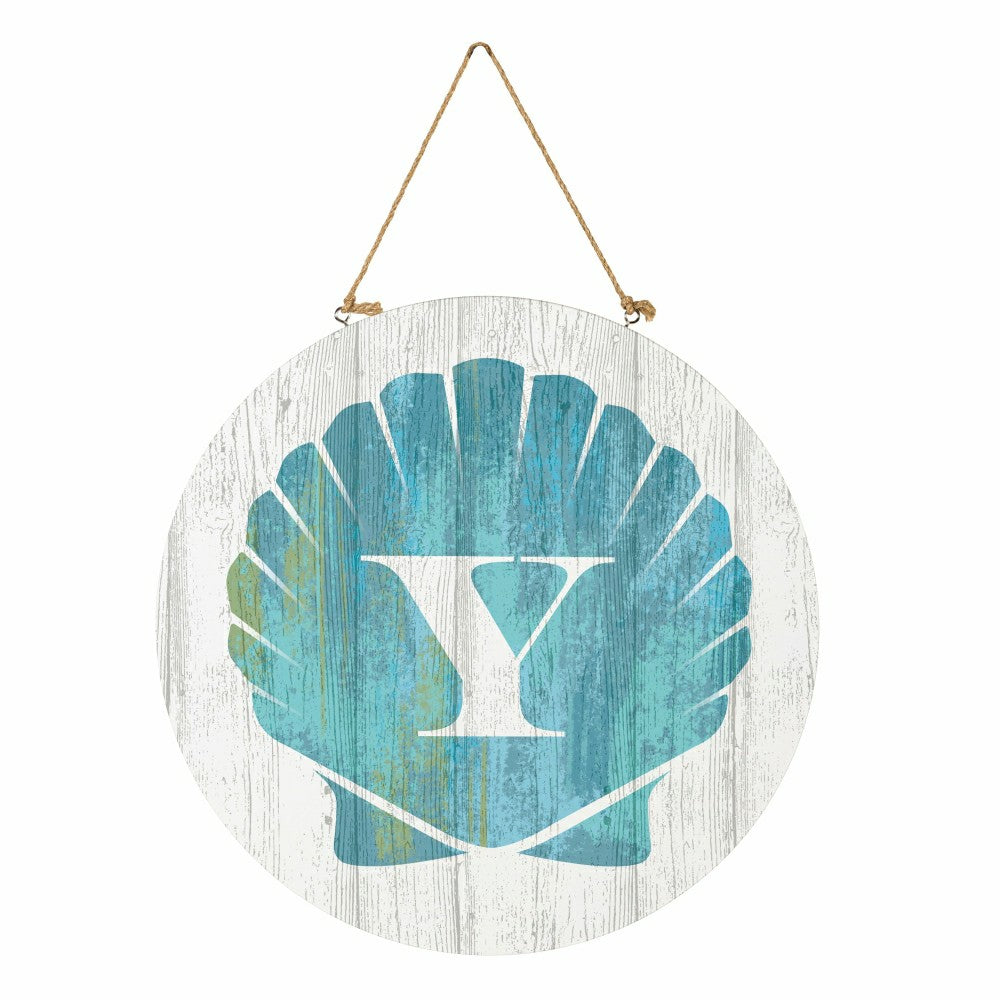 Plow & Hearth Coastal Door Décor Shell Monogram 18" Y