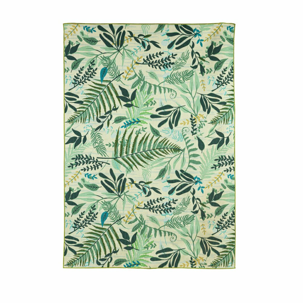 Plow & Hearth Indoor/Outdoor Machine Washable Printed Botany Rug, 5' x 7'