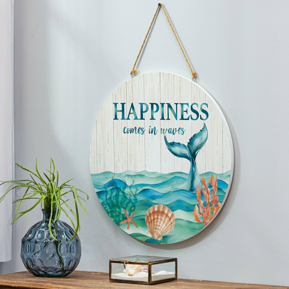 Plow & Hearth Blue Coastal Beach, 18" Door Décor