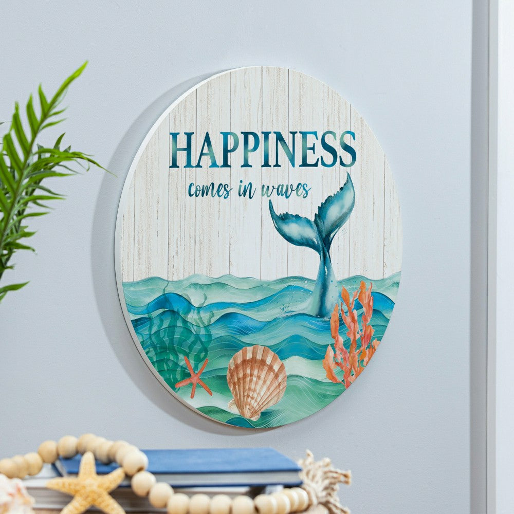 Plow & Hearth Blue Coastal Beach, 18" Door Décor