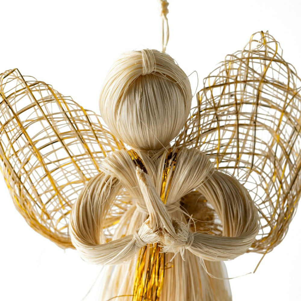 Plow & Hearth Abaca Angels, Set of 3