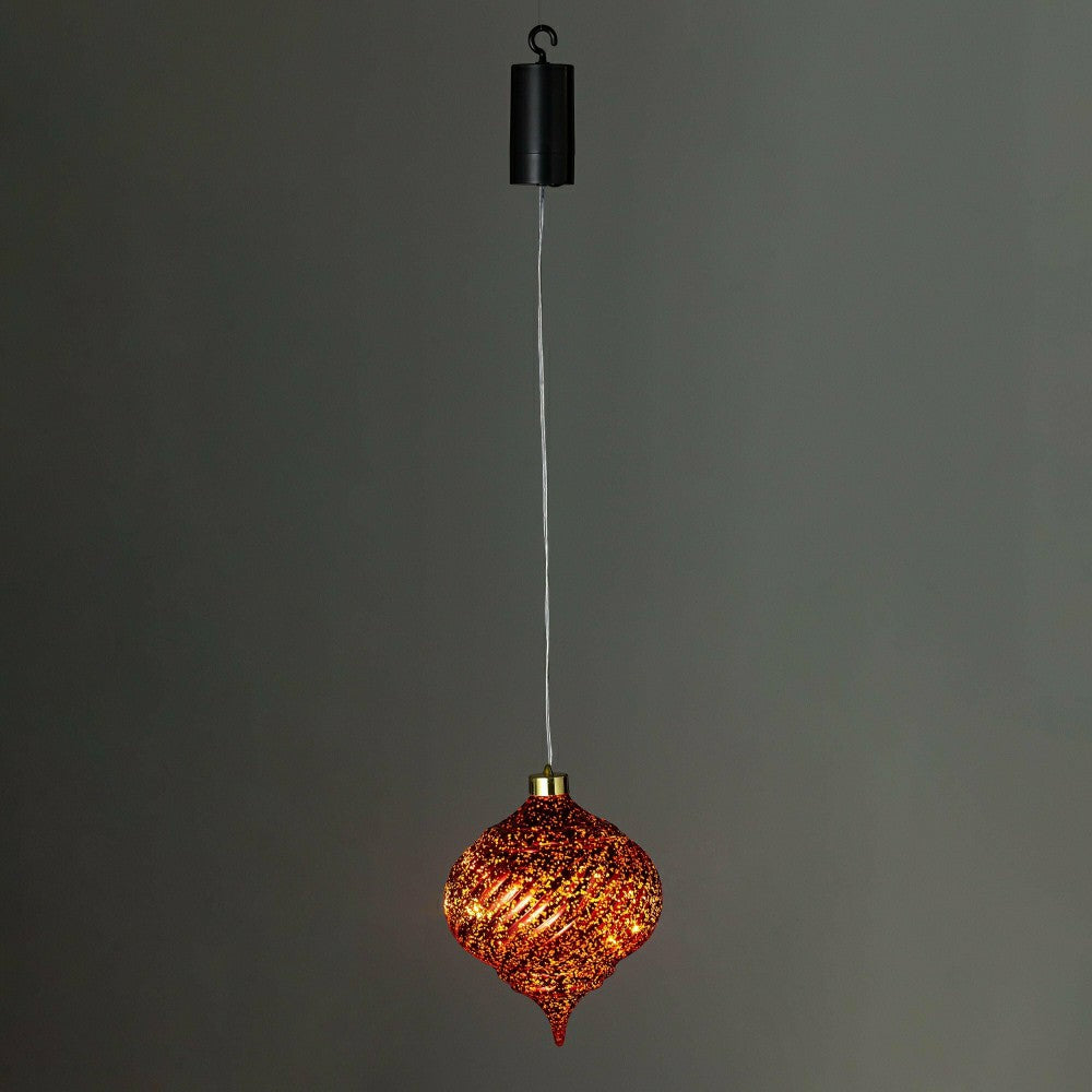 Plow & Hearth Indoor/Outdoor Shatterproof Holiday Lighted Hanging Ornament