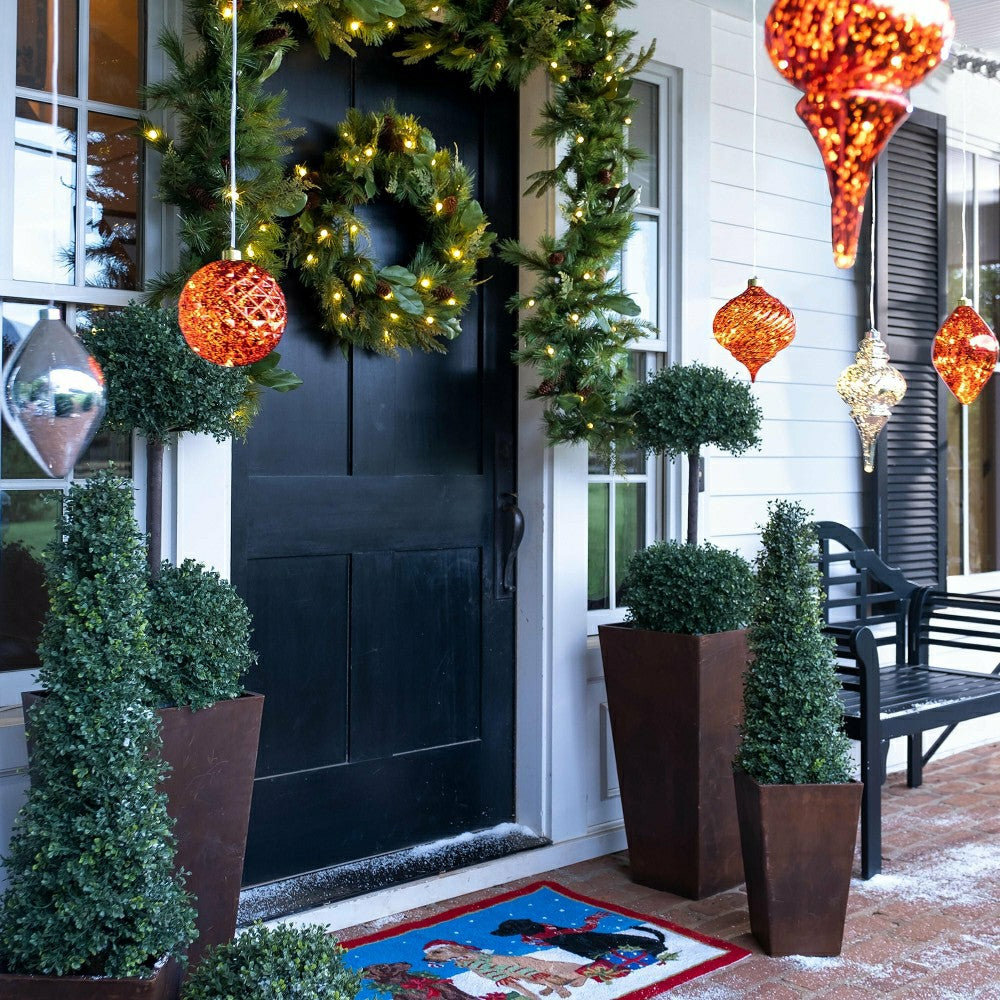 Plow & Hearth Indoor/Outdoor Shatterproof Holiday Lighted Hanging Ornament