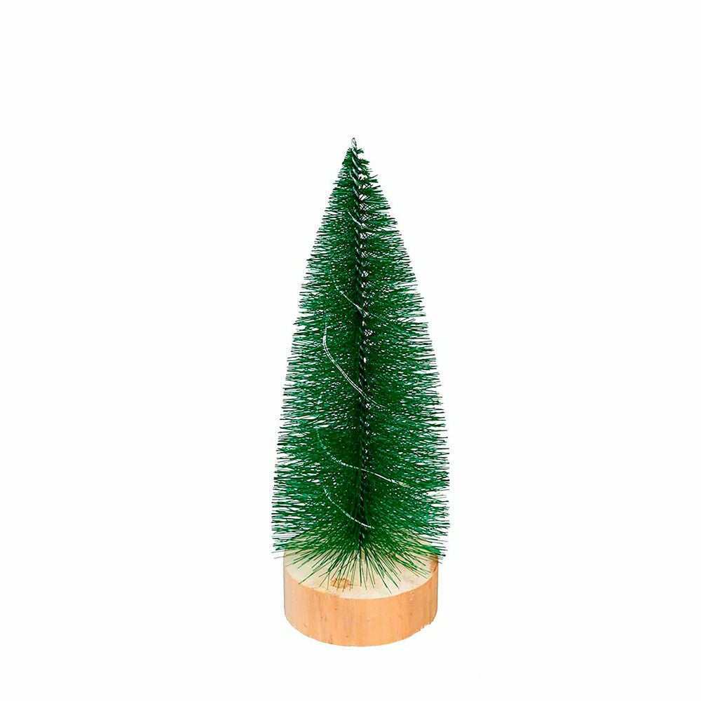 Plow & Hearth Bottle Brush Trees with LED String Lights, Set of 3