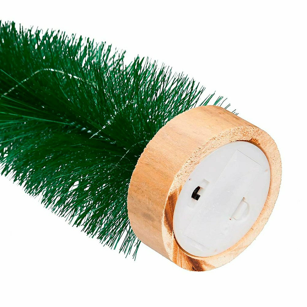Plow & Hearth Bottle Brush Trees with LED String Lights, Set of 3