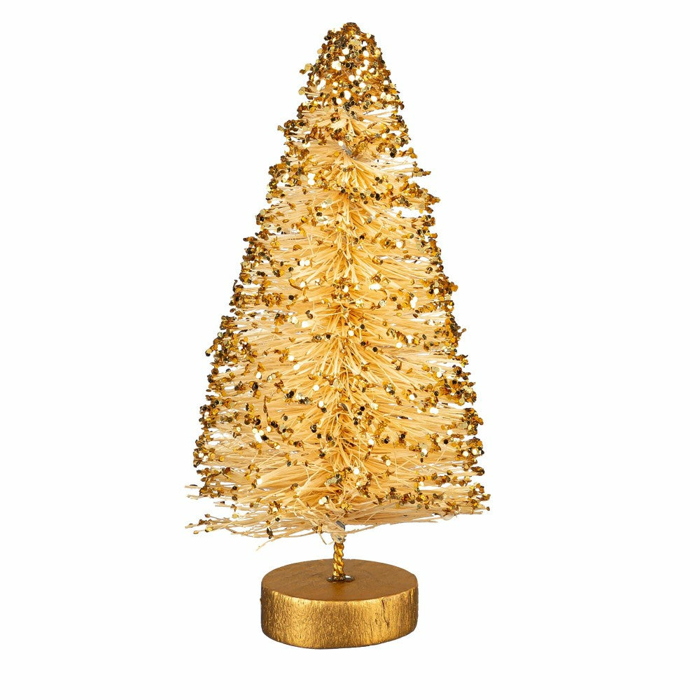 Plow & Hearth Shades of Green Table Décor Bottle Brush Tree Set